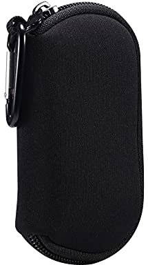 Neoprene Sleeve Earphone Carry Bag Earbud Case Earphone Carrying Case Storage Bag Headphone Mini Pouch For Wireless Earbuds Airpods Bluetooth Headset Case with Carabiner