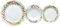 Tognana Ribbon - Juego de platos para 6 personas, 18 piezas, porcelana, multicolor