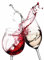 Fototapete Küche Weingläser Rotwein Weißwein Wohnzimmer | 1,92 m x 2,6 m | Rot, Weiß, Grau