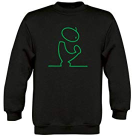 Felpa Girocollo Bambino Ragazzo Basic Top qualità Top vestibilità - Coppa Cobram - novità Fashion Divertenti Humor Made in Italy (Nero, 9-11 Anni)