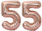 40 Zoll Luftballons Zahl 55 Rose Gold,Nummer 55 Luftballon Rosegold frau Luftballons 55. Geburtstag deko frauen damen Folienballon 55 Rose Gold 55 Ballons Große,Riese Heliumfolie Ballon 55(number 55)