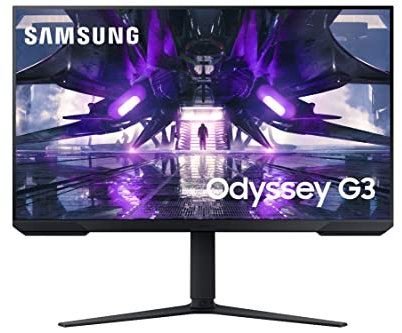 Samsung Ecran PC Odyssey G3 32'' 165Hz, 1ms MPRT , Dalle VA, Résolution FHD 1920 x 1080 , 3 000 : 1 , 250 cd/m², AMD FreeSync Premium, Eye Saver Mode, Pied Ajustable , DisplayPort, HDMI