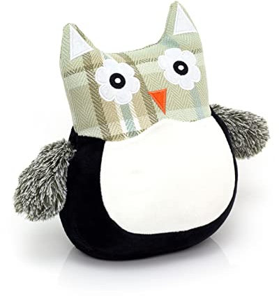 Friends of The Forest Animal Doorstop | Decorative Fabric Novelty Doorstop | Countryside Door Stopper - Owl