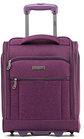 Flight Knight 45x36x20cm easyJet Underseat Carry On Non Priority Approved Handgepack Koffer - 2 Rader - Ultra Lightweight Durable Soft Case Textile Cabin Suitcase