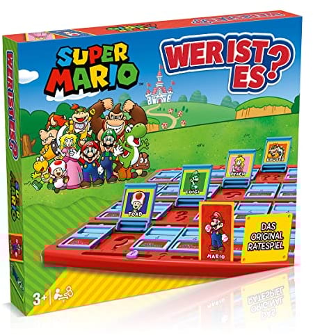Winning Moves - Wer ist es? - Super Mario - Super Mario Fanartikel - Alter 3+ - Deutsch, Rot, Blau, Weiß