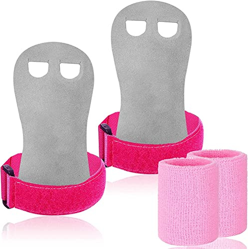 LOVMEAD Sporthandschuhe für Reckhandschuhe Kinder Schützt Hand Handfläche mit Armbändern Paar, Stangengriffe Handflächenschutz Handgelenkstütze für Kettlebells Sport Workout Übung Sportlich