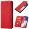 OKZone Kompatibel mit Samsung Galaxy A10 Hülle, Magnet Leder Tasche Handyhülle, Kartenfächer Schutzhülle, [Premium PU Leder] Flip Klappbare Stoßfeste Magnetische Standfunktion (Rot)