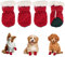 Jodsen Hundeschuhe,4 Stück Hundeschuhe Pfotenschutz wasserdichte Schneeschuhe Pfotenschutz mit Anti-Rutsch Sohle Outdoor Pfotenschützer Hundeschuhe für kleine mittlere Hunde Herbst Winter (Red)