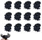 Olakin Mini Pinces à Cheveux[12 Pièces], 1cm Petites Pinces à Cheveux Antidérapantes en Plastique, pour Filles et Femmes(Noir)
