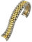 GANYUU 316L Edelstahl 20 mm Uhrenarmband für 36 mm Rolex Datejust 116233 116234 Silber Golden Solid Metall Armband (Farbe: Silber Gold, Größe: 20 mm für RLX)