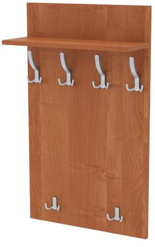 AKKE Garderobenpaneel Wandgarderobe Mit Ablage Wandpaneel Garderobe PVC Maxi Marino-walnuss 120cm x 60 cm