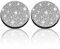 Cute Car Cup Coaster,Dermasy 2PCS Universal Vehicle Cup Holder Insert Coaster 2.75 inch Silicone Anti Slip Bling Crystal Rhinestone Auto Car Accessories for Women & Lady (Silver)