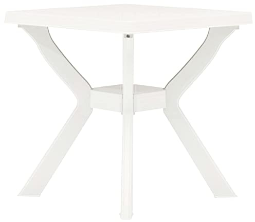 MOONAIRY Bistrotisch, Stehtisch, Balkontisch, Partytisch, Biertisch, Beistelltisch, Bierkasten Tisch, Weiß 70x70x72 cm Kunststoff