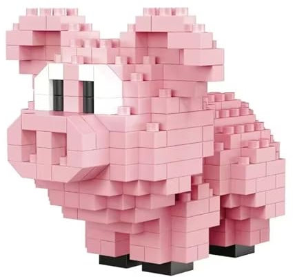 NOOLY Kids Adult Animal Micro Building Blocks Set for Home and Office Decoration KLJM-10 (Piglet,254PCS)