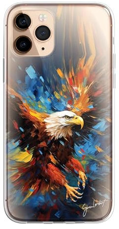 SmartGiftShop British birds Woodland Animals Case OIL Palette Knife Art CLEAR Phone Cover Case Exclusive Artwork for iPhone 13 - Sea Eagle
