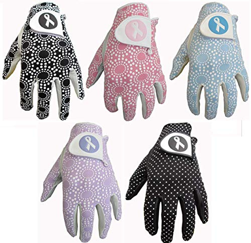 Lot de 5 gants de golf en cuir Cabretta pour femme avec dos en lycra (taille S)