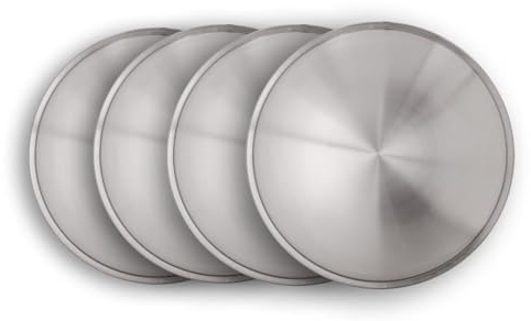 Universell passendes Radzierblendenset (4 Stück) 16 Zoll - Moon Caps für PKW, Oldtimer, Youngtimer (aus Edelstahl)