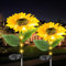 Solarlampen für Außen, XRR 2 Stück Sonnenblumen Solarleuchten Garten Deko mit Leuchtende Stängel IP65 Wasserdicht Solar Wegeleuchten Außen für Rasen, Terrasse,Hof, Gehweg
