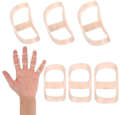 Fingerschiene Fingerstütze für Arthritis 6 Stück Fingerglätter Knöchel Fingerschienen Mallet Finger Glätteisen Fingerschutz für Daumen Zeigefinger Mittelfinger Ringfinger, Größen 5, 6, 7, 8, 9, 10