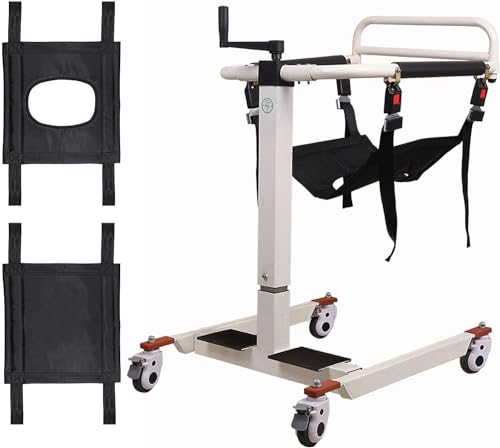 PZFC Tragbarer Patientenlift-Transferrollstuhl, Badezimmerrollstuhl, Duschrollstuhl Für Behinderte, Transferlift Mit Toilettenkissen