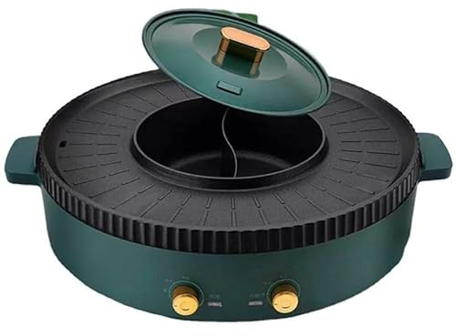 BONPUR Electric Hot Pot Cooker Set - Self-Heating Portable and Made with Stainless Steel with Smart Touch for Cooking Rice Noodles Hotpot BBQ and More