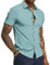 PJ PAUL JONES Camisa de manga corta para hombre, corte regular, sin planchado, camisa de negocios, camisa de verano, azul claro, XL