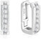 Silber 925 Creolen Ohrringe Damen, Kleine Eckig Creolen Ohrringe Kleine Dicke Creolen Hypoallergen Kleine Huggie Ohrringe Eckig Zirkonia Kleine Klobige Ohrringe Kleine Geometrie Creolen Damen
