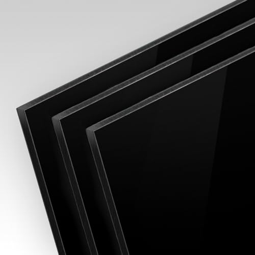 Finest Folia 1 placa compuesta de aluminio DIN A4, 20 x 30 cm, corte de 3 mm de grosor, para vallas, puertas, postes, aluminio, placa en blanco, placa de aluminio resistente a la intemperie (1, negro)