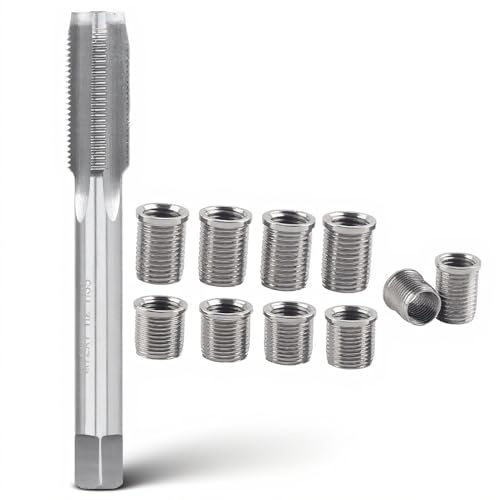 BONKZEBU Zündkerzen Gewinde Reparatur Set M10 x 1,0 M12 x 1,0 Gewindebohrer Werkzeug Komplett-Set für Motor Generatoren Reparatur