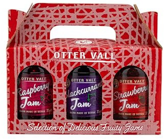Otter Vale - Jam Gift Pack, three great marmalades each with a generous splash of booze, hand-made in Devon, gluten-free, 945g in glass jars x 3
