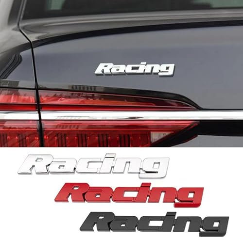 DDHHBH Auto Emblem Abzeichen Aufkleber für Vw Polo GTI,3D Logo Metal Dekoration Schriftzug Karosserie Kofferraum Selbstklebend Sport Buchstaben Auto Zubehör,Silver