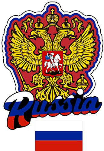 Daged Russland Wappen Aufkleber Karte Sticker-Bogen - 160 x 230 mm - PKW Auto Fahne Flagge Decal S1