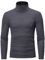 Herren Rollkragenshirt Langarm Slim Fit Longsleeve Rollkragenpullover Regular Langarmshirts Rollkragen Pullover Baumwolle Sweatshirt Unterzieh Elastisch Einfarbig