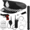 Kaisibum 7 Stück Handschellen Kinder Polizei Set, Polizei Kostüm Kinder Ausrüstung mit Hut Handschellen Abzeichen und Anderes Zubehör für Karneval, Mottoparty, Cosplay Polizei