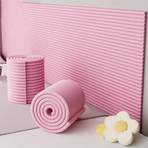 Aeveot Upholstered Wall Panels, Wall Panelling Kits Thickened Self-adhesive Wall Panels, Anti-collision 3d Wallpaper, Peel And Stick Headboard, Soft Case for Bed Kids' Rooms Bedrooms(Pink,6m)