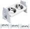 Raised dog Bowl, elevated dog bowls 3-Level Adjustable, dogs Feeding Station, 2 Stainless Steel Pet Bowl, dog bowls with stand for S&M dog and cat Raised Feeders (Grey)