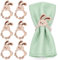 JSRQT Ostern Serviettenringe Hasenohr Serviettenschnallen Osterhasen Serviettenhalter aus Holz Ostergeschenken Napkin Ring Handgefertigte für Tischdekoration Party Bankett Frühstück Abendessen