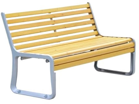 Gartenbank Sitzbank Garten-Rückenlehnenbank, Holzstuhl for den Außenbereich, Gestell aus Aluminiumguss, Sitzgelegenheiten for die Freizeit auf der Parkterrasse Parkbank Terrassenbank(Groß)