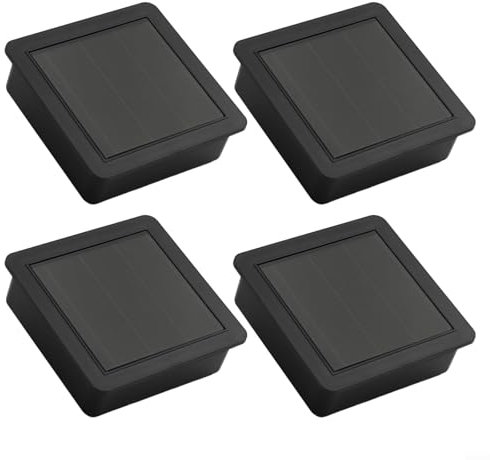 Luz solar de repuesto superior cuadrada cubierta de panel solar LED iluminación al aire libre luz blanca cálida colorida con interruptor de batería recargable AA para lámpara de linterna de jardín (4