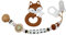 LANCK Attache tétine - Création personnalisée – Accessoire décoratif multi-usage – Cadeau artisanal unique - Renard Silicone