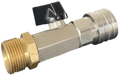 Kugelhahn für Waschmaschine, Wasserdurchflusskontrolle aus Edelstahl Silber für den Hausgebrauch