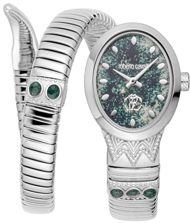 Roberto Cavalli Damenuhr Analog Quarz mit Edelstahlarmband RC5L104M0015
