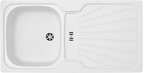 Luquicina LC5WH Fregadero Blanco 1 Seno con Escurridor Reversible