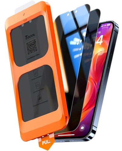 TOCOL für iPhone 13 Pro für Panzerglas Sichtschutz, Einfache Montage | 25° Anti-Spy Folie Blasenfrei, 9H Stoßfest Kratzfest Displayschutz, Anti-Fingerabdruck Schutzfolie, Hüllenkompatibel, 2 Stück