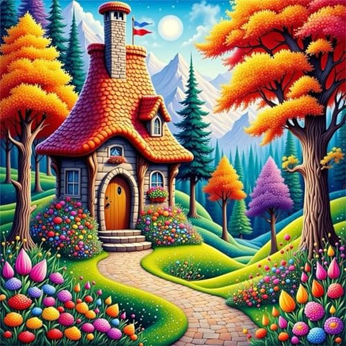 Puzzle für Erwachsene 1000 Teile Schwer Schwierig Herausfordernde Jigsaw Puzzle 1000 Teile, Kreative Unterhaltung Klassische Puzzles Erwachsene, Home Dekor Puzzles Park Stone House