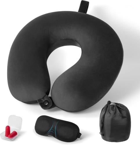 Leseed Nackenkissen Flugzeug, Memory Foam Nackenhörnchen für Reisen | Reisekissen Flugzeuge, Ultraleicht und Tragbar, Ideal für Flugzeugstuhl, Auto, Zuhause, Büro, Schlaf mit Aufbewahrungstasche