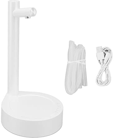 Desktop Water Pump Dispenser, Electric Water Dispenser Pump Countertop Portable Type-C Charging for Home Office Camping, Outdoor (White)
