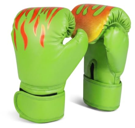 Flexzion Boxningshandskar för barn i 3-8 åldrar för alla ändamål träning boxningssäck vantar med omslutande stöd, UFC sparring kickboxning sandväska sport fitness träningsutrustning pojkar barn