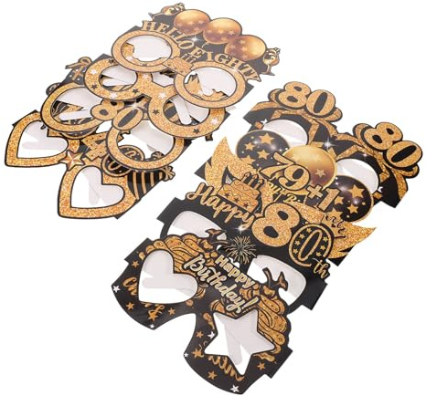 TOPPERFUN Geburtstagsbrillen Lustige Brillen 8 Stück pack aus Papier für Erwachsene und Partydekoration und Fotorequisiten für Feiertage und Zukünftige Events