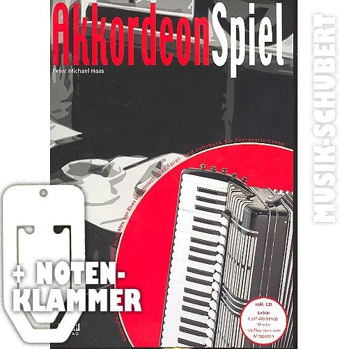 AKKORDEON SPIEL (Band 2) (+CD) inkl. praktischer Notenklammer - Das Spiel- und Lehrbuch für Fortgeschrittene mit Musik rund um den Globus - von Klezmer bis TexMex, von Blues bis Latin Jazz (Taschenbuch) von Peter Michael Haas (Noten/Sheetmusic)